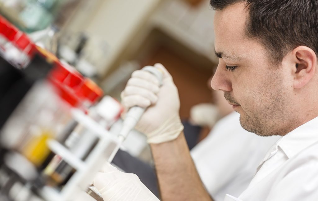 Wild Atlantic Health Lab technician analysing blood sample