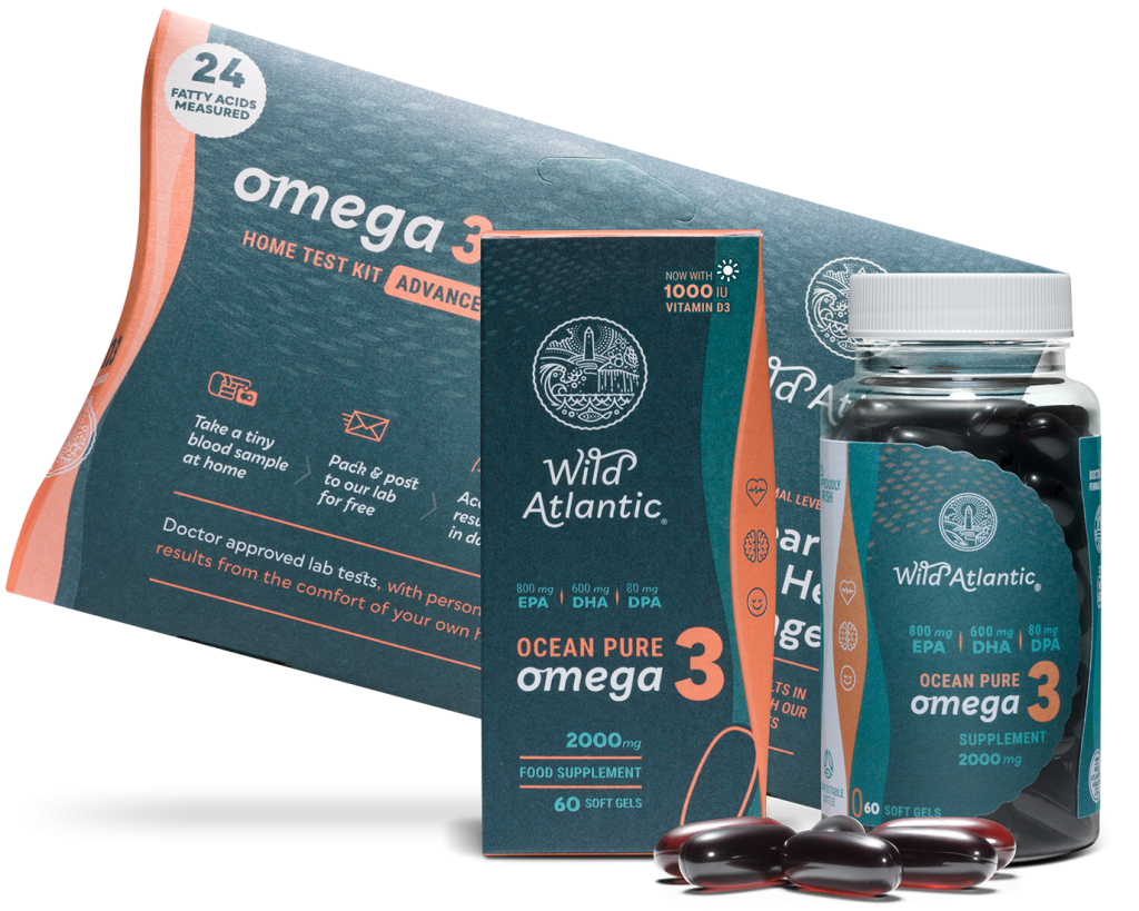 Omega 3 Home test kit and Omega 3 supplements
