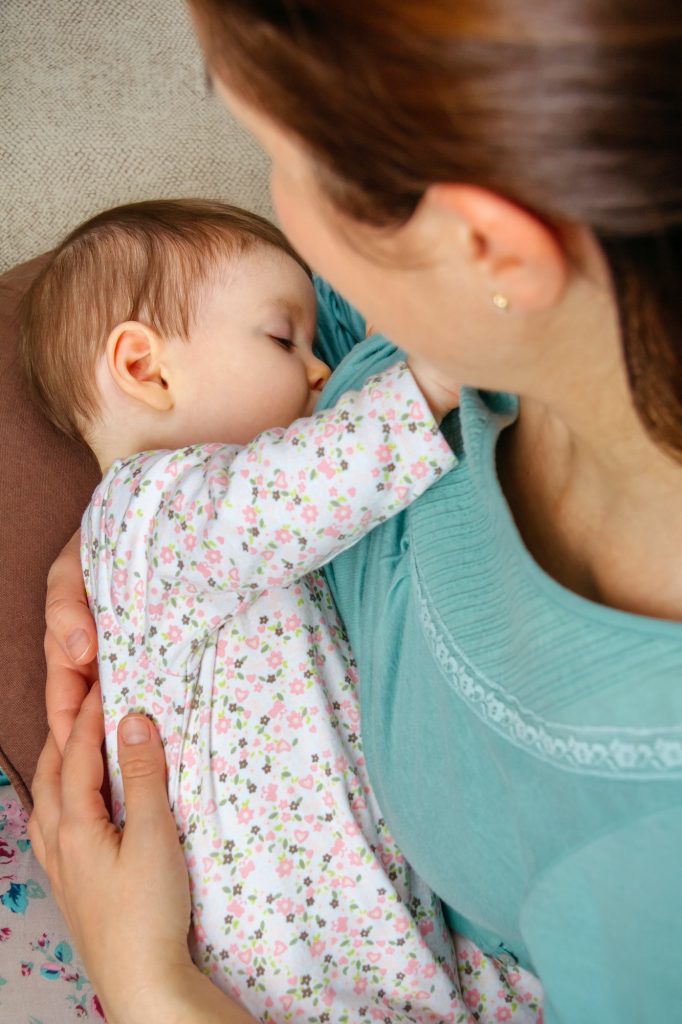 Mother breastfeeding her baby